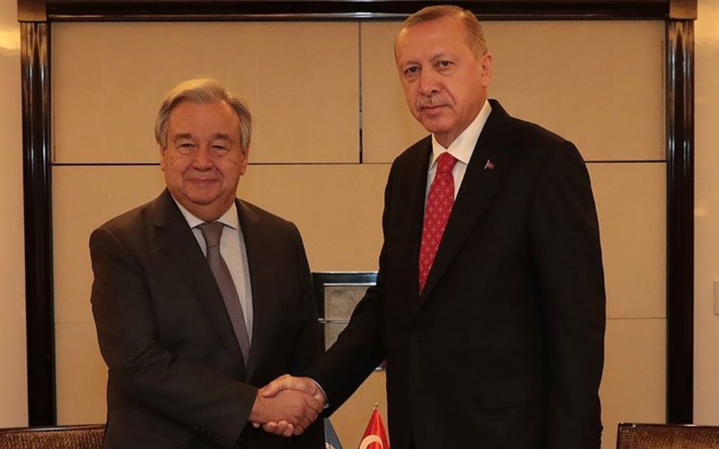Cumhurbaşkanı Erdoğan,BM Genel Sekreteri Guterres ile görüştü