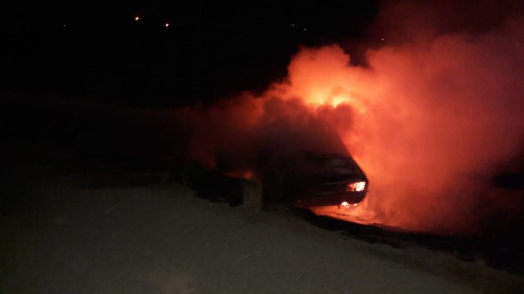 Hamitköy’de seyir halindeki araç alev aldı
