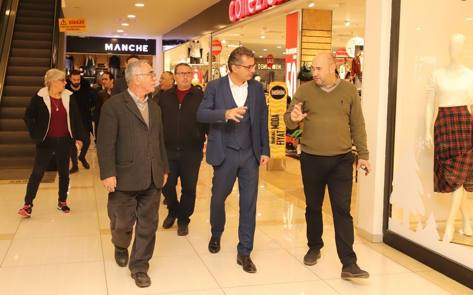 Erhürman, Lefkoşa ve Mağusa bölgesindeki esnafı ziyaret etti