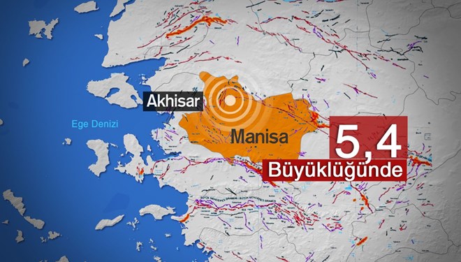 Manisa Akhisar’da 5,4 büyüklüğünde deprem