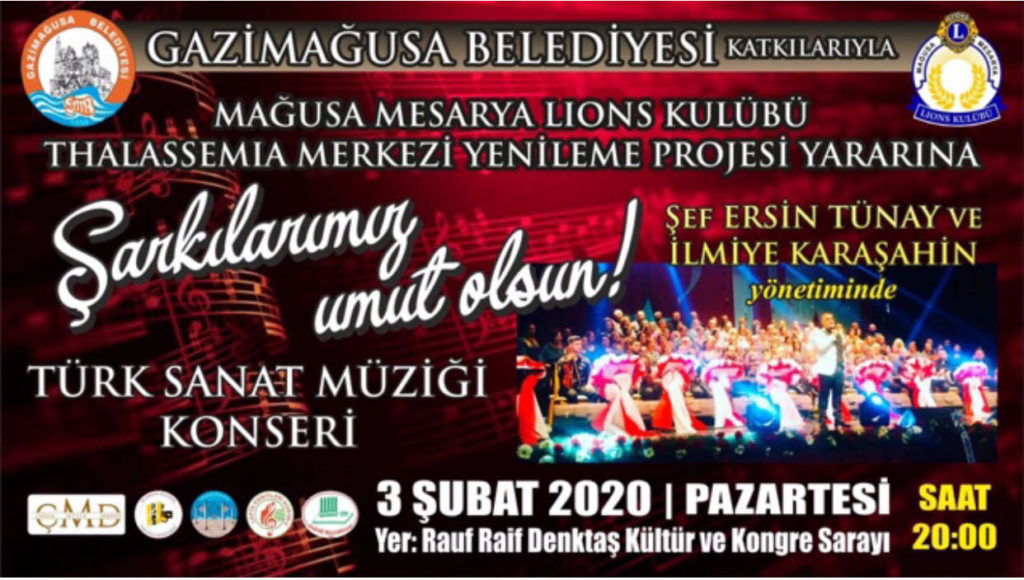Gazimağusa’da Thalassaemia merkezi yararına konser