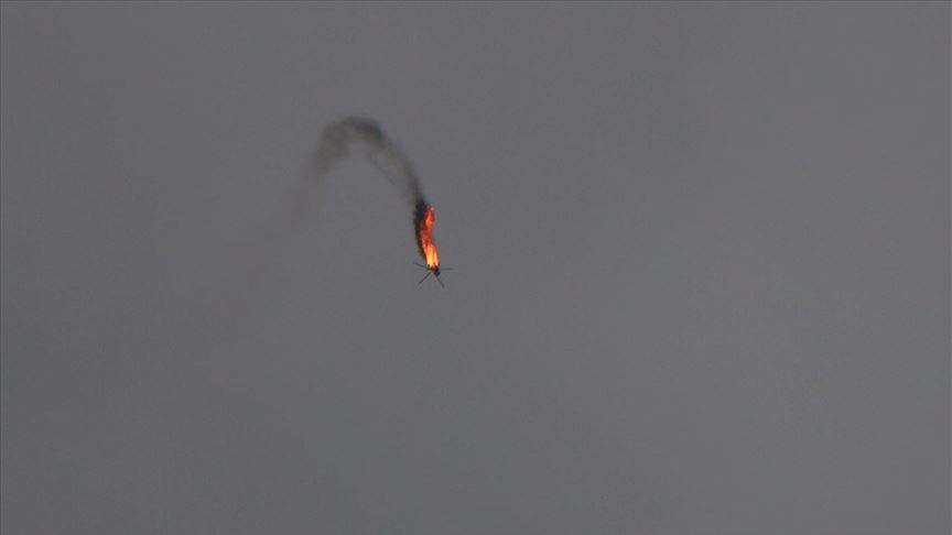 İdlib’de Esed rejimine ait helikopter düşürüldü
