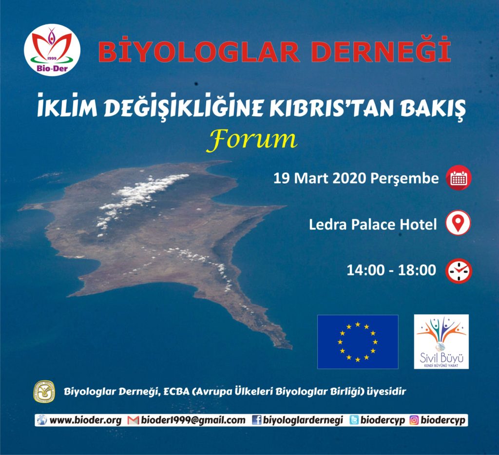 Biyologlar Derneği, İklim değişikliğine Kıbrıs’tan bakış temasıyla forum düzenliyor