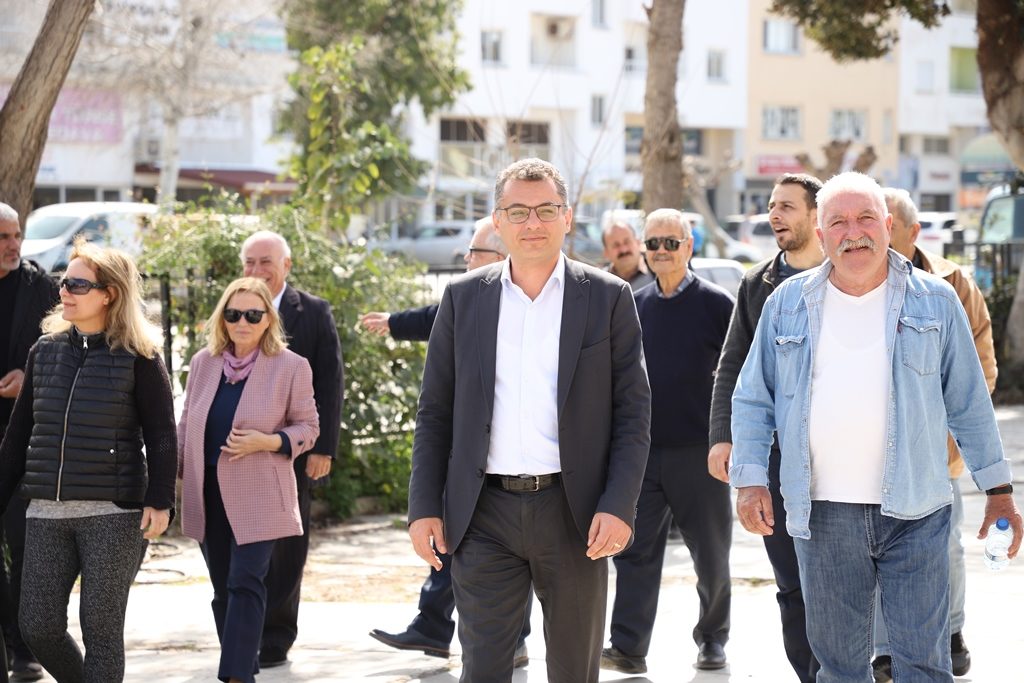 CTP Cumhurbaşkanı adayı Erhürman, Güzelyurt’ta ziyaretler gerçekleştirdi