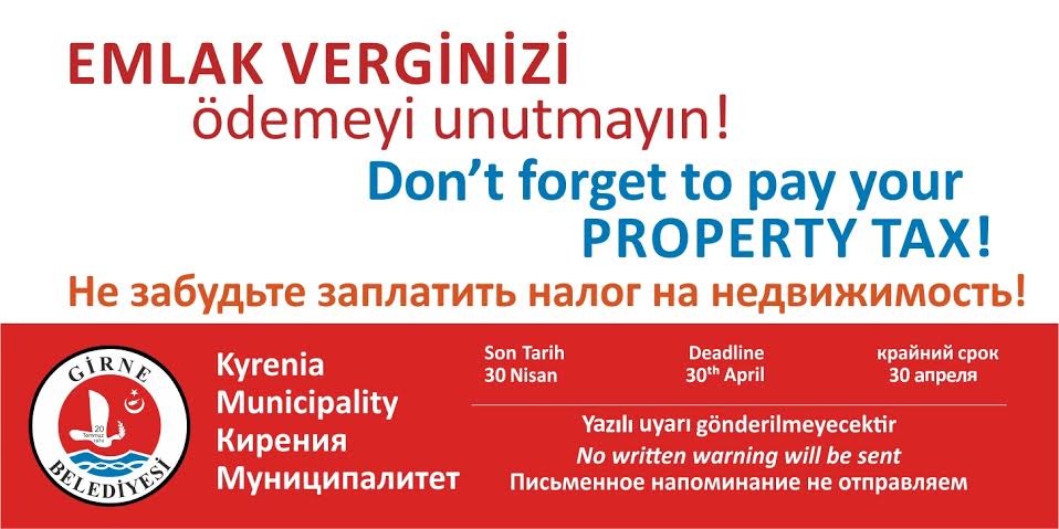 Girne Belediyesi, 2020 yılı taşınmaz mal (emlak) vergilerini kabul etmeye başladı