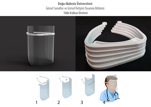 DAÜ Pratik ve Ergonomik tıbbi kalkanın seri üretimine başladı