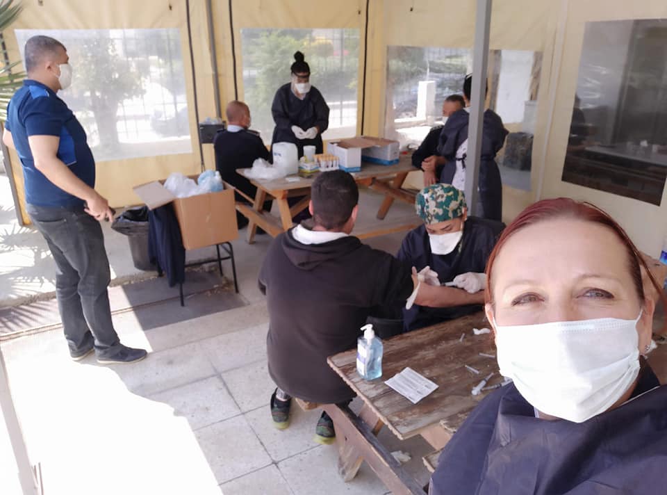 Polis mensuplarına Covid-19 testi yapıldı