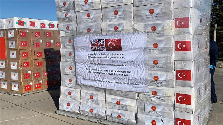 İkinci grup sağlık malzemeleri İngiltere’ye gönderildi