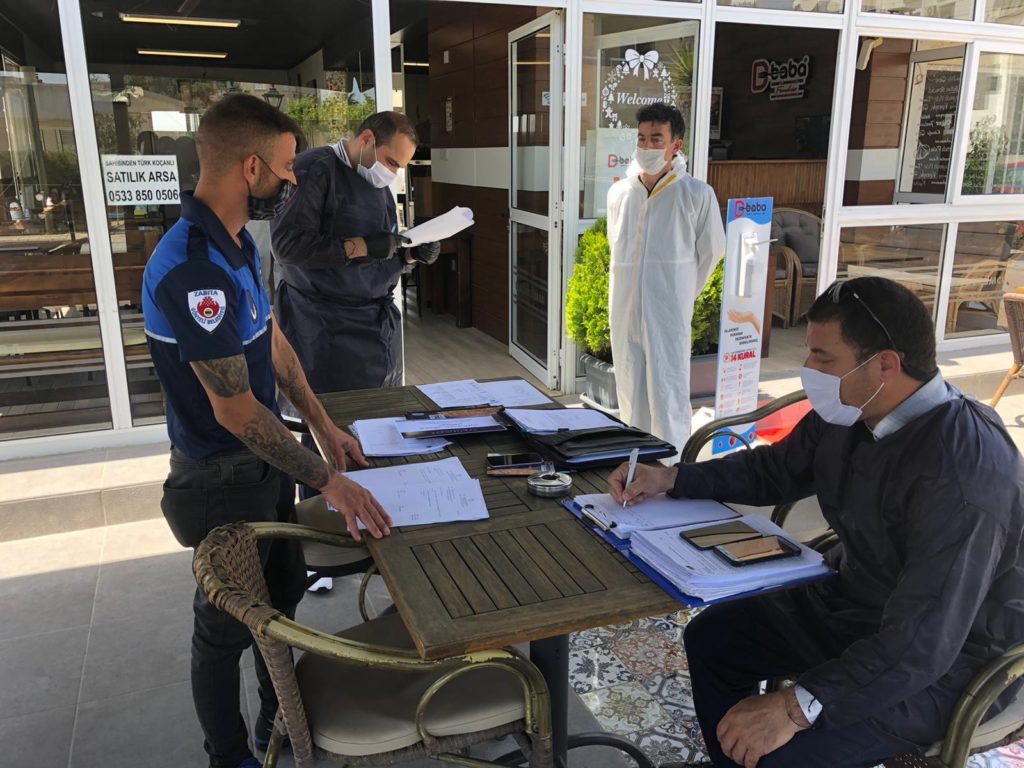 Gönyeli’de covid-19 eğitim ve denetimleri sürüyor