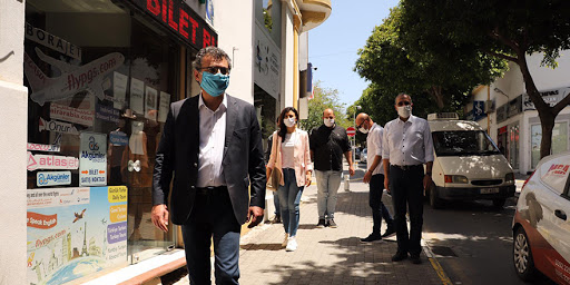 Erhürman’dan Girne esnafına ziyaret