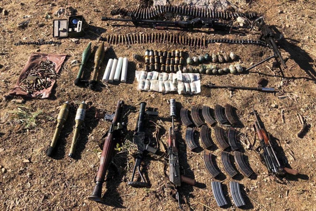 Pençe-Kaplan Operasyonu’nda çok sayıda silah ve mühimmat ele geçirildi