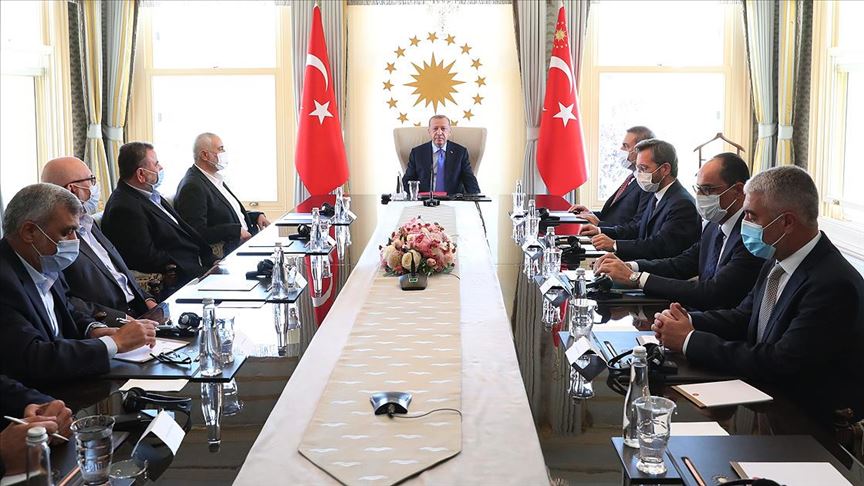 Erdoğan, Hamas Siyasi Büro Başkanı Heniyye ile görüştü
