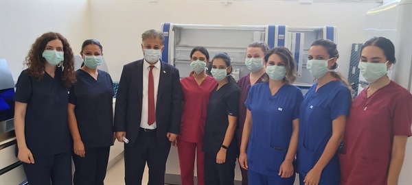 Pilli, Lefkoşa DR Burhan Nalbantoğlu Devlet Hastanesi DNA laboratuvarını ziyaret etti