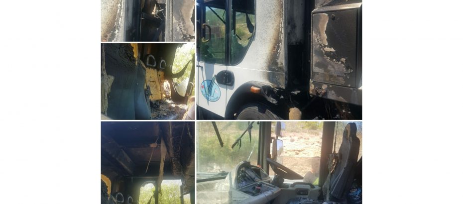 Seyir halindeki çöp kamyonu alev alev yandı