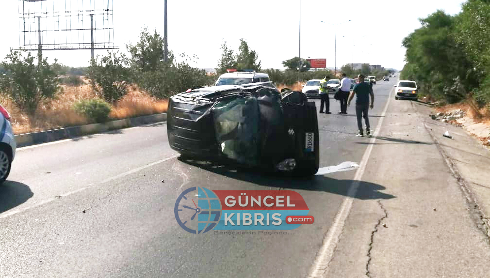 Girne yolunda trafik kazası