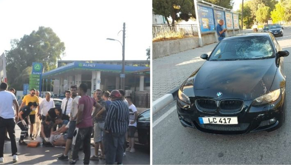 Aracın çarptığı bisiklet sürücüsü yaralandı