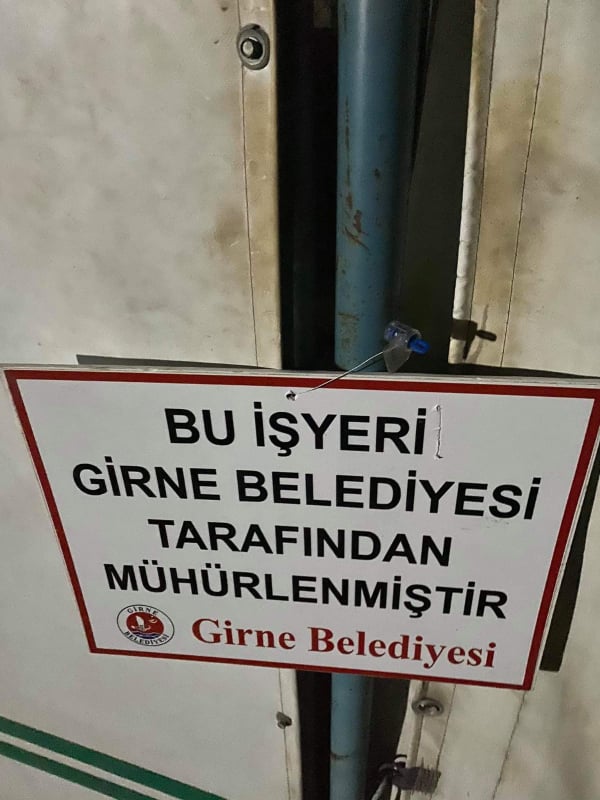 Girnede bulunan spor kompleksi mühürlendi