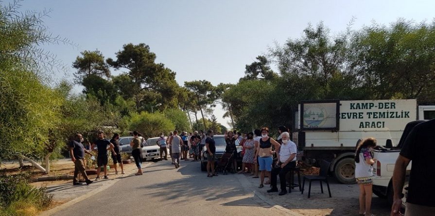 Salamis kamp alanında gerginlik