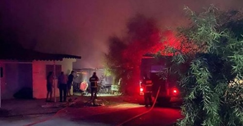 Kamp-Der Karavan Alanı’nda yangın çıktı