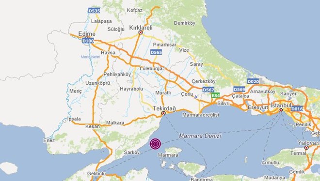 Marmara Denizi’nde 4,1 büyüklüğünde deprem