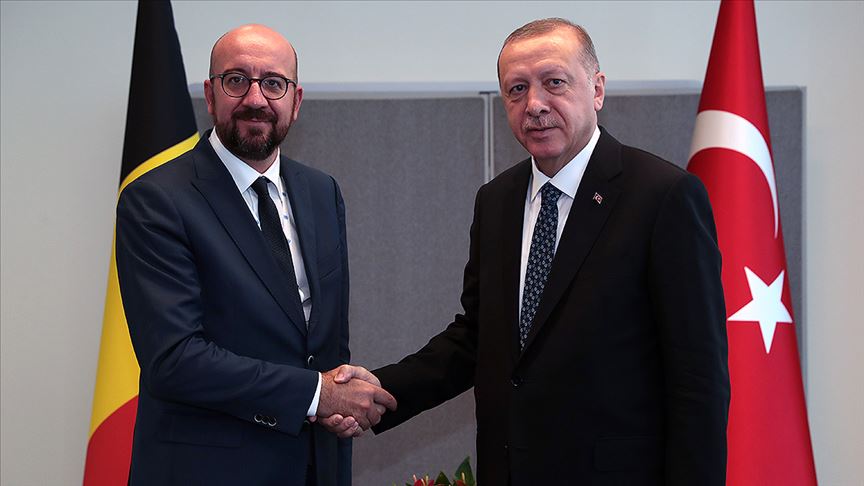 Erdoğan, AB Konseyi Başkanı Michel ile görüştü
