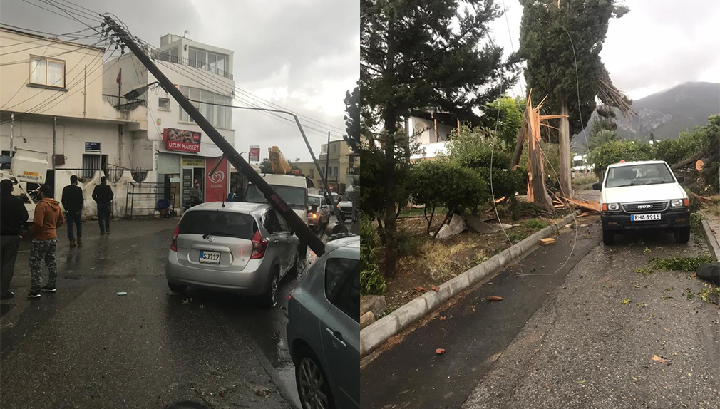 Ozanköy’de hortum zarara yol açtı