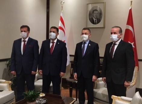 Başbakan Saner, Oktay ile bir araya geldi