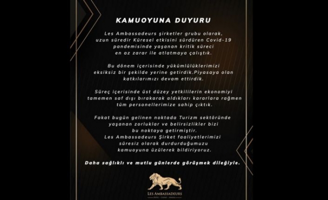 Bir otel daha kapatma kararı aldı