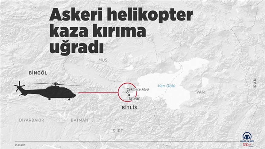 Bitlis Tatvan’da askeri helikopter düştü: 11 şehit