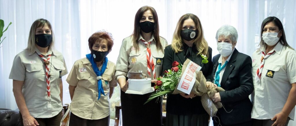 Kıbrıs Türk Kız İzci Örgütü heyetinden Sibel Tatar’a ziyaret