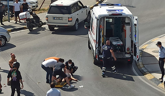 Lefkoşa’da meydana gelen kazada motosiklet sürücüsü yoğun bakımda