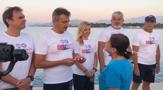 Kıbrıs Barış Harekatı’nın yıl dönümü dolayısıyla Mersin’den KKTC’ye yüzmeye başladılar