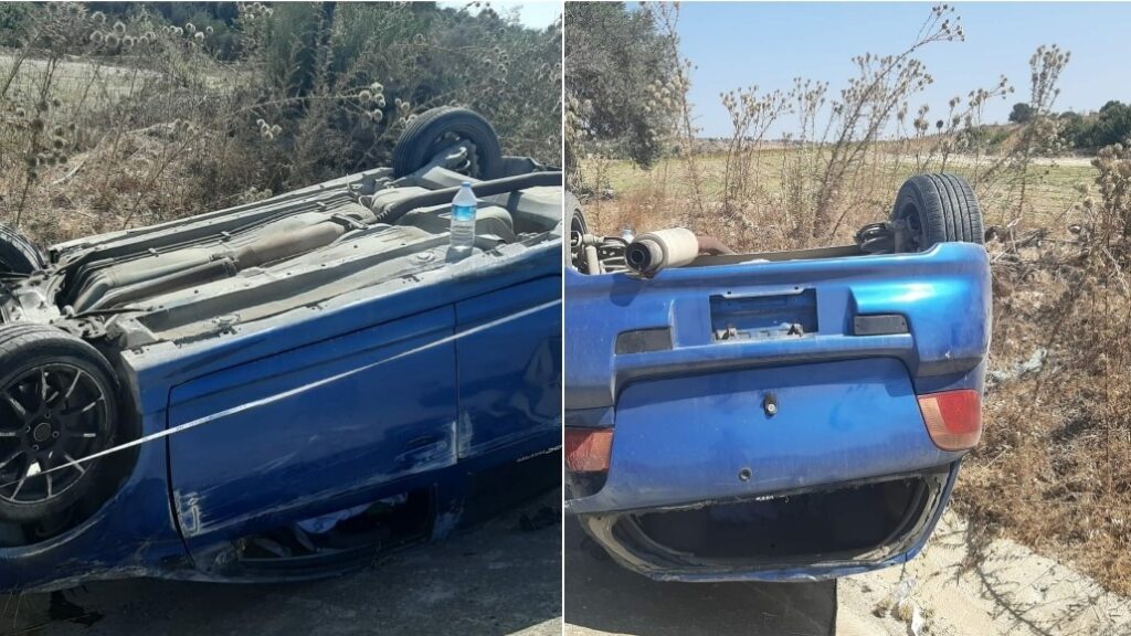 Direksiyon hakimiyetini kaybetti, takla attı