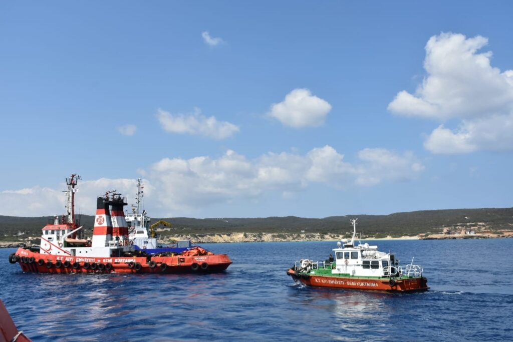 Romorkör, Girne sahilinde taramalarına devam ediyor