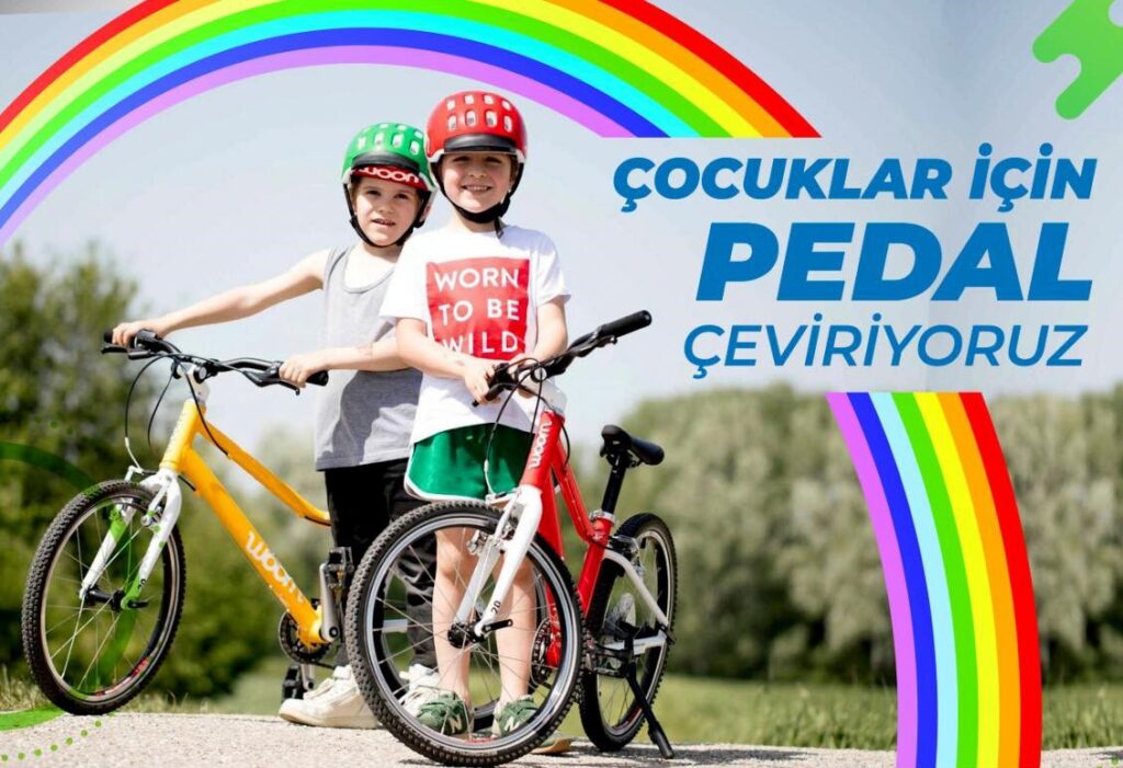 Bisikletçiler çocuklar için pedal çevirecek