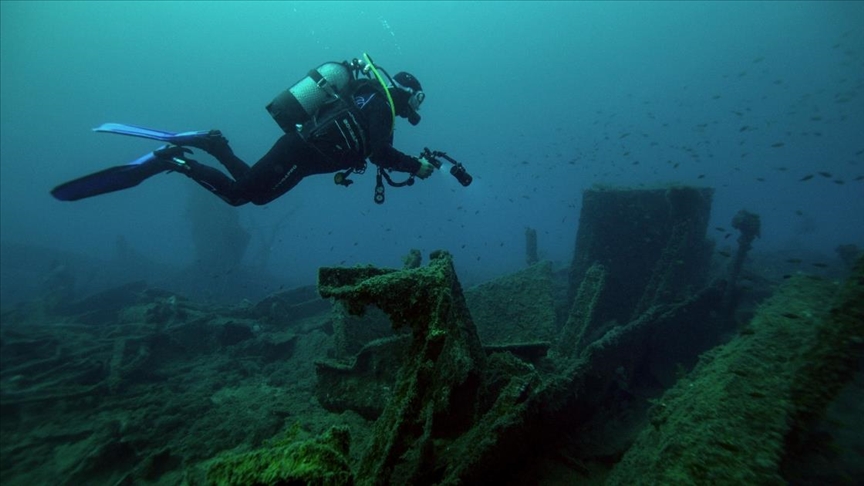 1. Dünya Savaşı’nın bitişinin 103. yılında Çanakkale’deki batık görüntülendi