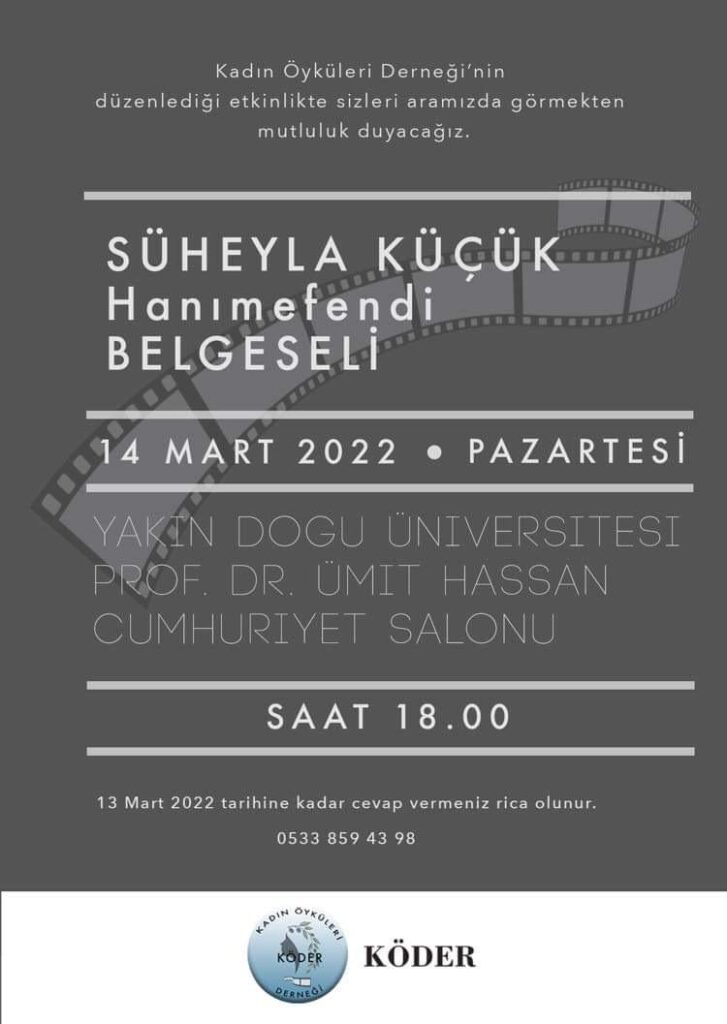 “Süheyla Küçük Hanımefendi” belgeseli 14 Mart’ta gösterimde