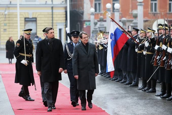 Anastasiadis, Slovenya Cumhurbaşkanı Pahor ile görüştü
