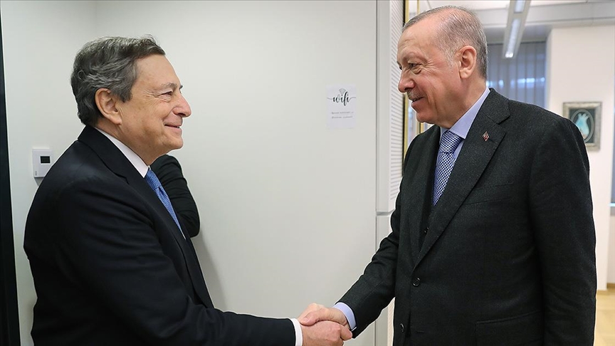 Erdoğan, İtalya Başbakanı Draghi ile bir araya geldi