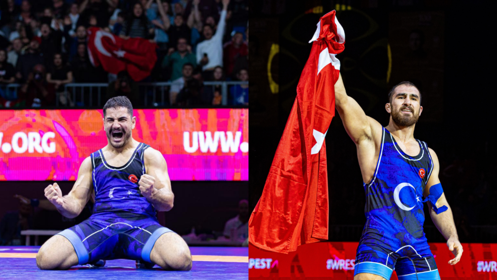 Milli güreşçiler Taha Akgül ve Feyzullah Aktürk Avrupa şampiyonu oldu