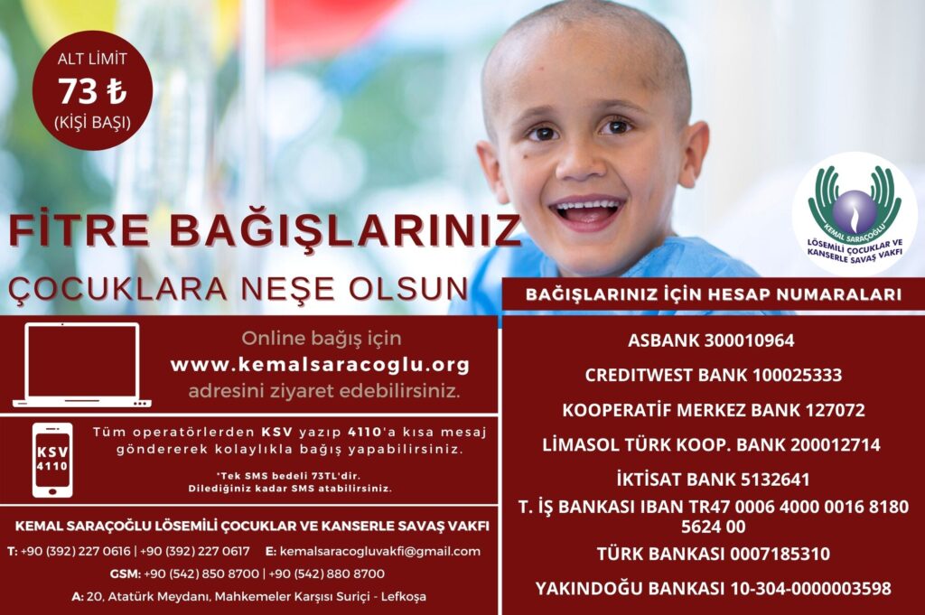 “Fitre bağışlarınız, çocuklara neşe olsun”