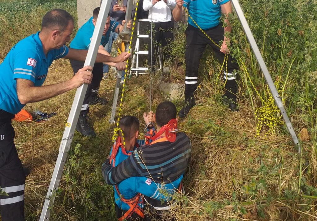 İskele’de kuyuya düşen vatandaş Sivil Savunma ekiplerince kurtarıldı