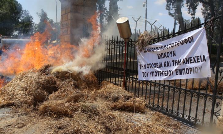 Rum hayvancılardan Başkanlık Sarayı önünde ‘ateşli’ eylem