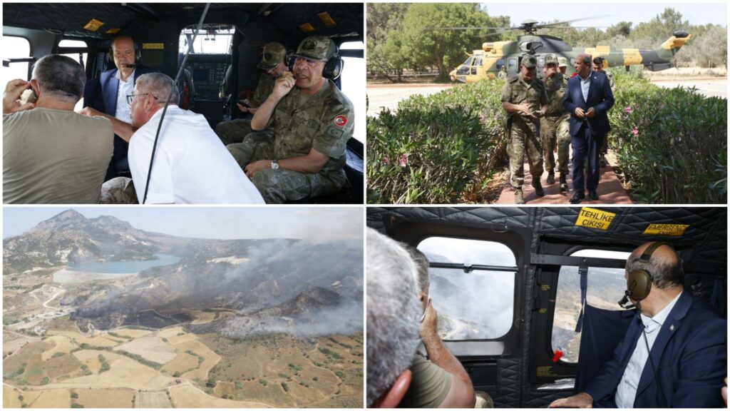 İngiliz Üsler Bölgesi’nden yangın söndürme helikopteri geldi
