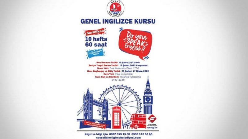 Girne’de sertifikalı İngilizce kursu için kayıtlar başladı