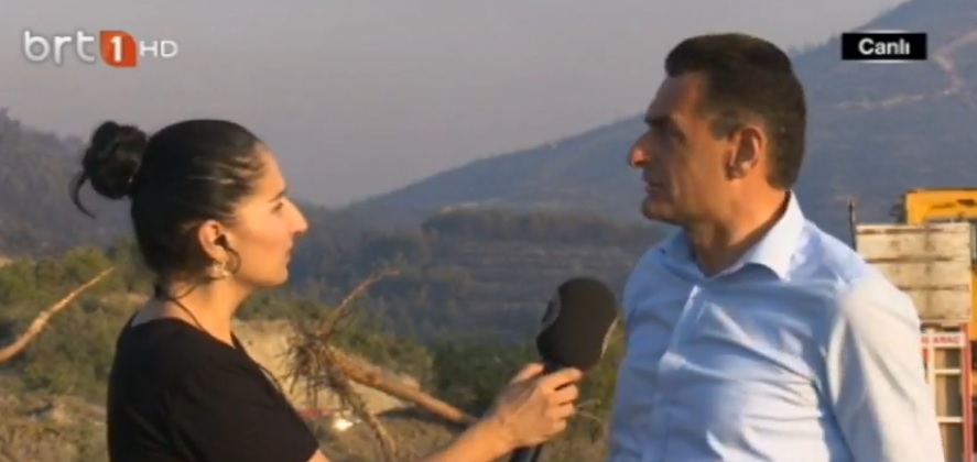 Oğuz: “Yangının Mersinlik ile Ardahan yolunun doğusuna geçişini önledik”