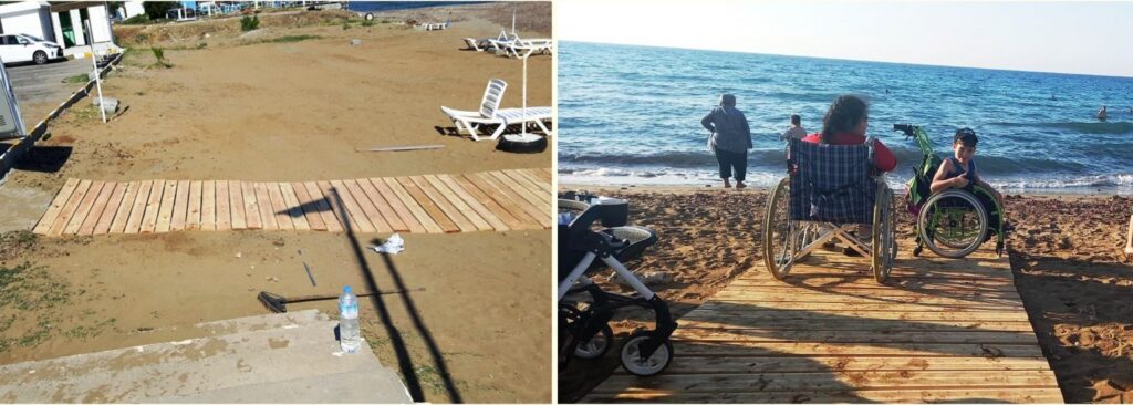 Güzelyalı Halk Plajı’nda “Engelsiz Denize Ulaşım Rampası” hizmete girdi