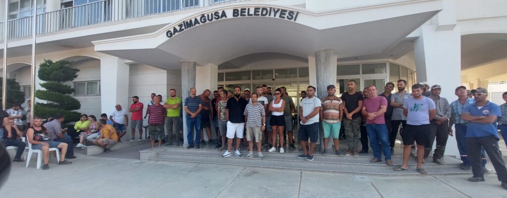 Gazimağusa Belediyesi’nde eylem!