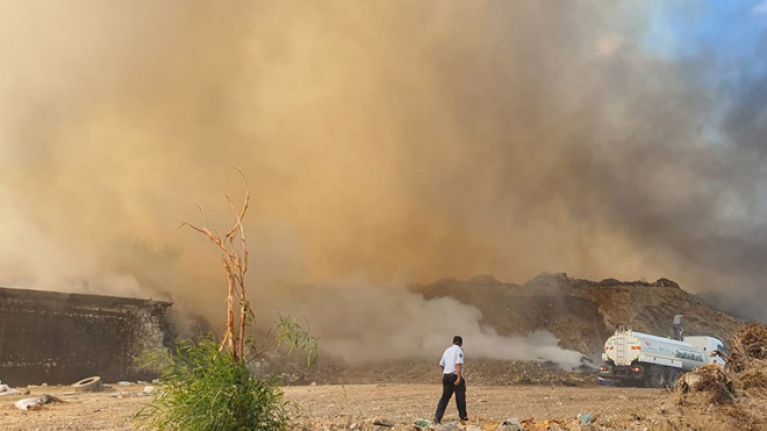 Çatalköy çöplüğü de yanıyor