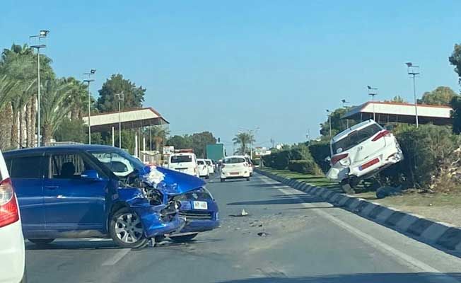 Lefkoşa’da korkutan kaza!